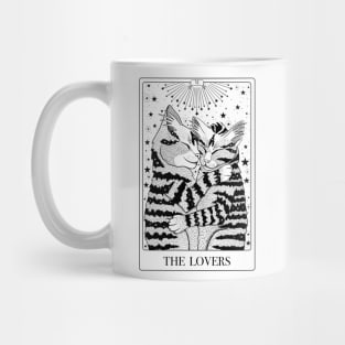 The Lovers Tarot Card With Cats Mug